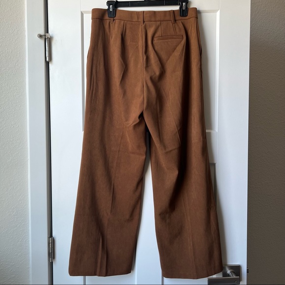 Faux Suede Brown Trousers  Coldwater Creek  Size Petite 8 - Picture 2 of 4